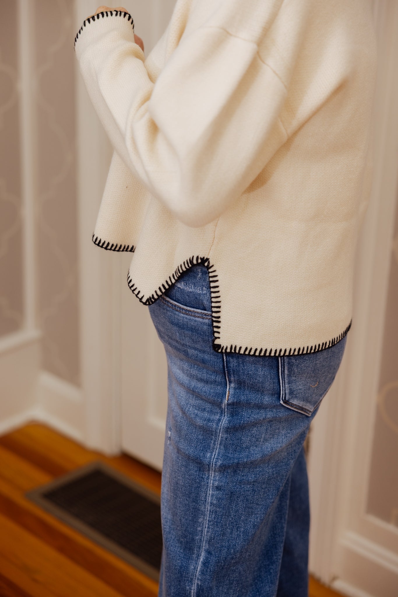 Cream Stitch Sweater